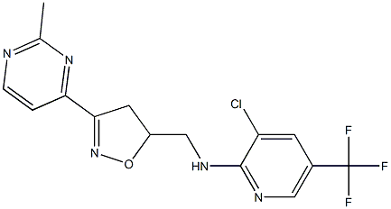3-chloro-N-{[3-(2-methyl-4-pyrimidinyl)-4,5-dihydro-5-isoxazolyl]methyl}-5-(trifluoromethyl)-2-pyridinamine|