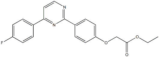 ethyl 2-{4-[4-(4-fluorophenyl)-2-pyrimidinyl]phenoxy}acetate,,结构式