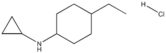 N-cyclopropyl-N-(4-ethylcyclohexyl)amine hydrochloride Struktur