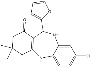  8-chloro-11-(2-furyl)-3,3-dimethyl-2,3,4,5,10,11-hexahydro-1H-dibenzo[b,e][1,4]diazepin-1-one