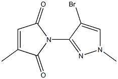 1-(4-bromo-1-methyl-1H-pyrazol-3-yl)-3-methyl-1H-pyrrole-2,5-dione 化学構造式
