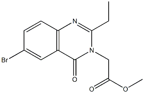 methyl 2-[6-bromo-2-ethyl-4-oxo-3(4H)-quinazolinyl]acetate Structure