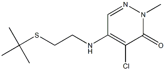 5-{[2-(tert-butylthio)ethyl]amino}-4-chloro-2-methyl-2,3-dihydropyridazin-3-one Structure