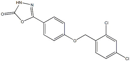 5-{4-[(2,4-dichlorobenzyl)oxy]phenyl}-1,3,4-oxadiazol-2(3H)-one Structure