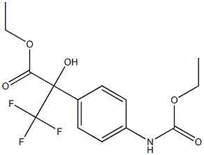 ethyl 2-{4-[(ethoxycarbonyl)amino]phenyl}-3,3,3-trifluoro-2-hydroxypropanoate 化学構造式