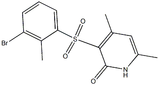 3-[(3-bromo-2-methylphenyl)sulfonyl]-4,6-dimethyl-2(1H)-pyridinone Structure