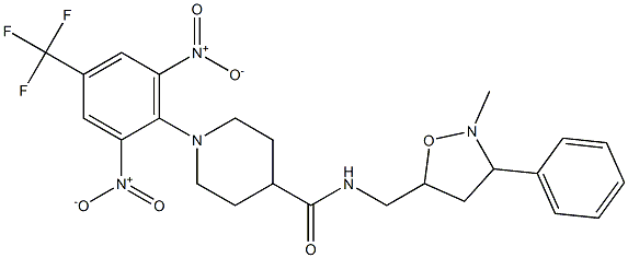 1-[2,6-dinitro-4-(trifluoromethyl)phenyl]-N-[(2-methyl-3-phenyltetrahydro-5-isoxazolyl)methyl]-4-piperidinecarboxamide