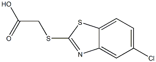 2-[(5-chloro-1,3-benzothiazol-2-yl)sulfanyl]acetic acid,,结构式