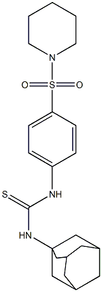 N-(1-adamantyl)-N'-[4-(piperidinosulfonyl)phenyl]thiourea