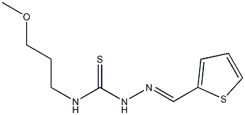 N1-(3-methoxypropyl)-2-(2-thienylmethylidene)hydrazine-1-carbothioamide 结构式