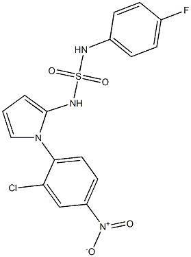 N-[1-(2-chloro-4-nitrophenyl)-1H-pyrrol-2-yl]-N'-(4-fluorophenyl)sulfamide Struktur