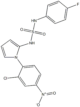 N-[1-(2-chloro-4-nitrophenyl)-1H-pyrrol-2-yl]-N'-(4-fluorophenyl)sulfamide,,结构式