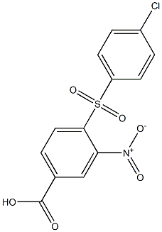 4-[(4-chlorophenyl)sulfonyl]-3-nitrobenzoic acid 结构式