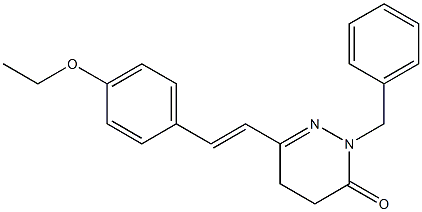 2-benzyl-6-(4-ethoxystyryl)-4,5-dihydro-3(2H)-pyridazinone Structure