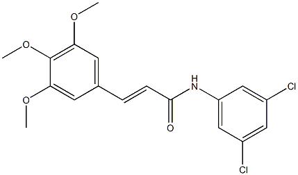 (E)-N-(3,5-dichlorophenyl)-3-(3,4,5-trimethoxyphenyl)-2-propenamide,,结构式