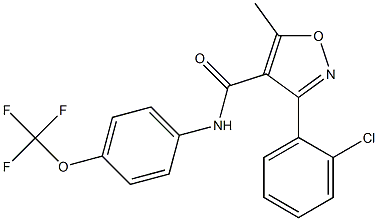 3-(2-chlorophenyl)-5-methyl-N-[4-(trifluoromethoxy)phenyl]-4-isoxazolecarboxamide 结构式