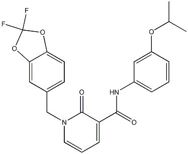 1-[(2,2-difluoro-1,3-benzodioxol-5-yl)methyl]-N-(3-isopropoxyphenyl)-2-oxo-1,2-dihydro-3-pyridinecarboxamide