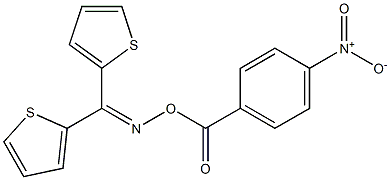 N-[di(2-thienyl)methylene]-N-[(4-nitrobenzoyl)oxy]amine 化学構造式