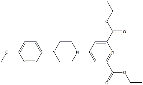 diethyl 4-[4-(4-methoxyphenyl)piperazino]-2,6-pyridinedicarboxylate Struktur