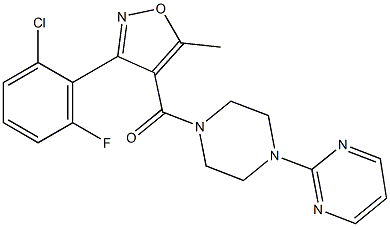 [3-(2-chloro-6-fluorophenyl)-5-methylisoxazol-4-yl](4-pyrimidin-2-ylpiperazino)methanone