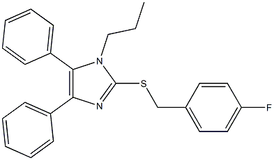 4,5-diphenyl-1-propyl-1H-imidazol-2-yl 4-fluorobenzyl sulfide Struktur
