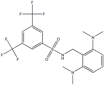 N1-[2,6-di(dimethylamino)benzyl]-3,5-di(trifluoromethyl)benzene-1-sulfonamide,,结构式