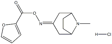 3-{[(2-furylcarbonyl)oxy]imino}-8-methyl-8-azabicyclo[3.2.1]octane hydrochloride 结构式
