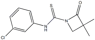 N1-(3-chlorophenyl)-3,3-dimethyl-2-oxoazetane-1-carbothioamide 结构式