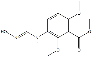 methyl 3-[(hydroxyiminomethyl)amino]-2,6-dimethoxybenzoate Struktur