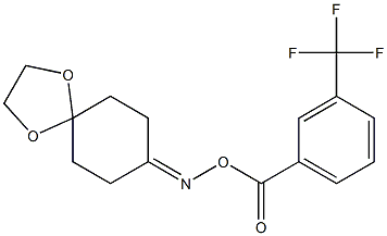 8-({[3-(trifluoromethyl)benzoyl]oxy}imino)-1,4-dioxaspiro[4.5]decane Struktur