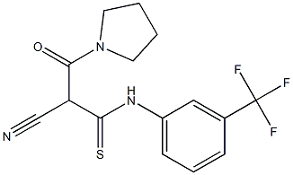 N1-[3-(trifluoromethyl)phenyl]-2-cyano-3-oxo-3-tetrahydro-1H-pyrrol-1-ylpropanethioamide Structure