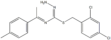 2,4-dichlorobenzyl N-[1-(4-methylphenyl)ethylidene]aminomethanehydrazonothioate 化学構造式