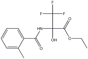 ethyl 3,3,3-trifluoro-2-hydroxy-2-[(2-methylbenzoyl)amino]propanoate Struktur