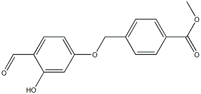 methyl 4-[(4-formyl-3-hydroxyphenoxy)methyl]benzenecarboxylate Struktur