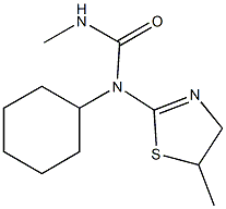 N-cyclohexyl-N'-methyl-N-(5-methyl-4,5-dihydro-1,3-thiazol-2-yl)urea 化学構造式