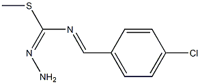 methyl N-(4-chlorobenzylidene)aminomethanehydrazonothioate 结构式