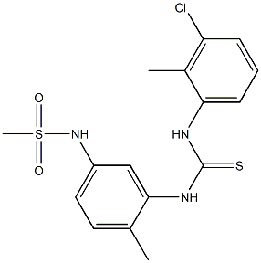 N-(3-{[(3-chloro-2-methylanilino)carbothioyl]amino}-4-methylphenyl)methanesulfonamide Structure