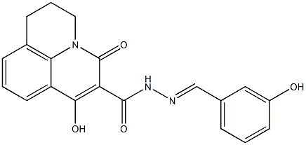 7-hydroxy-N'-[(E)-(3-hydroxyphenyl)methylidene]-5-oxo-2,3-dihydro-1H,5H-pyrido[3,2,1-ij]quinoline-6-carbohydrazide