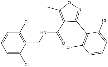 N4-(2,6-dichlorobenzyl)-3-(2,6-dichlorophenyl)-5-methylisoxazole-4-carboxamide 化学構造式