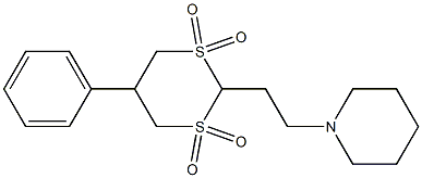 5-phenyl-2-(2-piperidinoethyl)-1lambda~6~,3lambda~6~-dithiane-1,1,3,3-tetraone 化学構造式