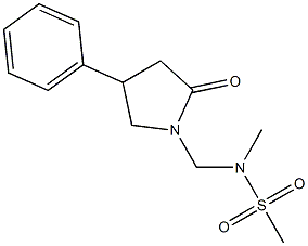 N-methyl-N-[(2-oxo-4-phenyl-1-pyrrolidinyl)methyl]methanesulfonamide Structure