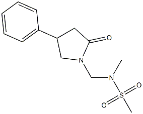 N-methyl-N-[(2-oxo-4-phenyl-1-pyrrolidinyl)methyl]methanesulfonamide,,结构式