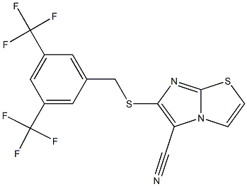 6-{[3,5-bis(trifluoromethyl)benzyl]sulfanyl}imidazo[2,1-b][1,3]thiazole-5-carbonitrile Structure