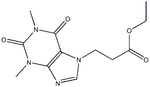 ethyl 3-(1,3-dimethyl-2,6-dioxo-2,3,6,7-tetrahydro-1H-purin-7-yl)propanoate Structure