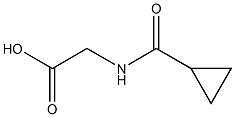 [(cyclopropylcarbonyl)amino]acetic acid,,结构式
