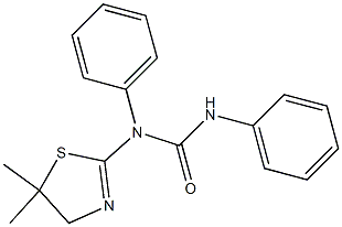 N-(5,5-dimethyl-4,5-dihydro-1,3-thiazol-2-yl)-N,N'-diphenylurea,,结构式