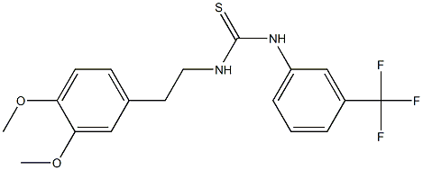 N-(3,4-dimethoxyphenethyl)-N'-[3-(trifluoromethyl)phenyl]thiourea,,结构式
