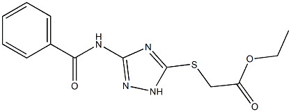 ethyl 2-{[3-(benzoylamino)-1H-1,2,4-triazol-5-yl]sulfanyl}acetate 结构式