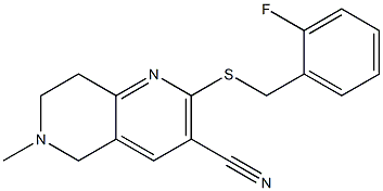 2-[(2-fluorobenzyl)sulfanyl]-6-methyl-5,6,7,8-tetrahydro[1,6]naphthyridine-3-carbonitrile
