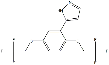 5-[2,5-di(2,2,2-trifluoroethoxy)phenyl]-1H-pyrazole Struktur